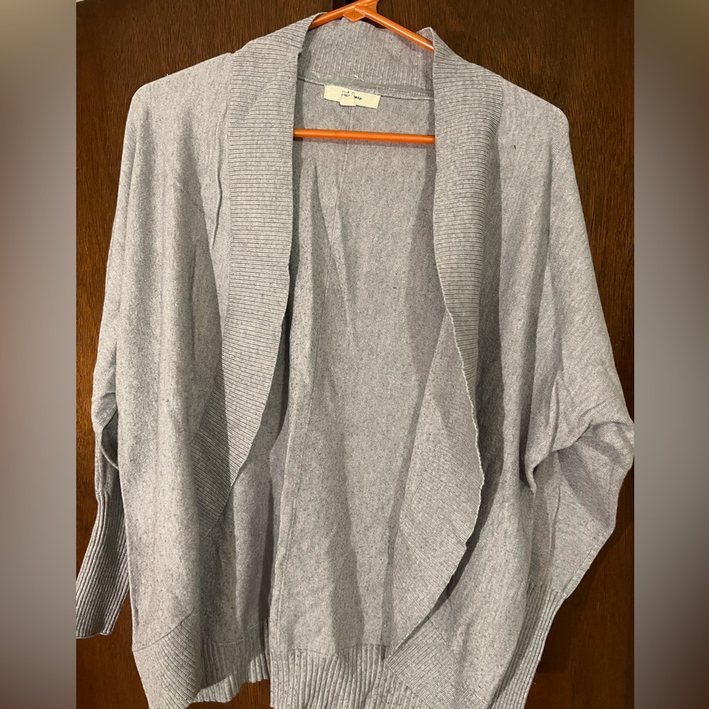 Light gray very soft, long cardigan